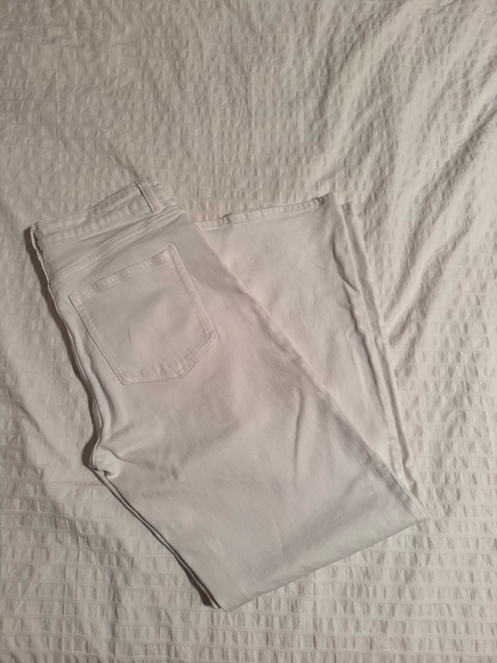H&M White Straight-Leg Jeans